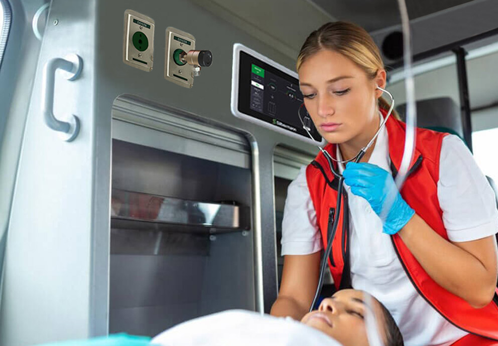 Sistema de gestión y suministro de oxígeno para ambulancias.