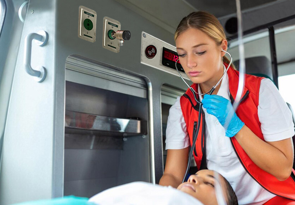 Sistema de suministro de oxígeno para ambulancia